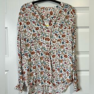 NWT Per Se Fall Floral Blouse